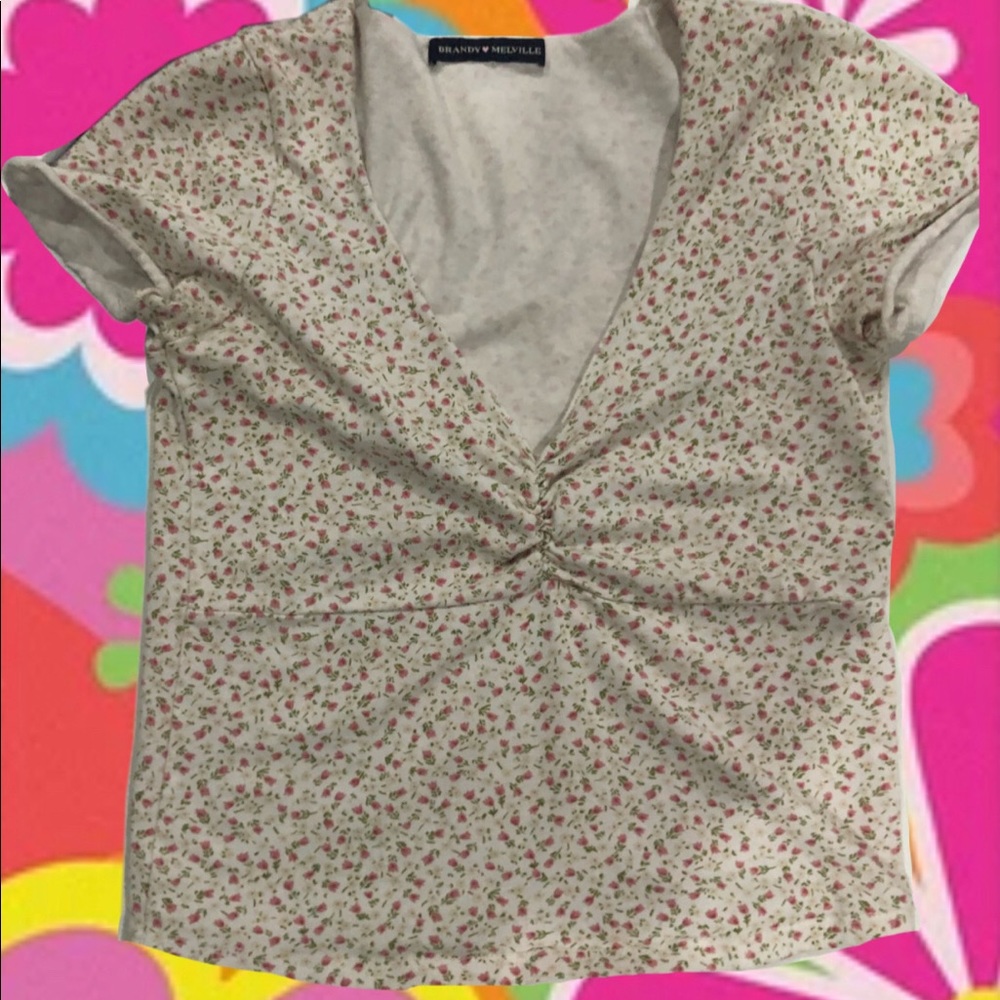 Brandy Melville Gina Floral Top